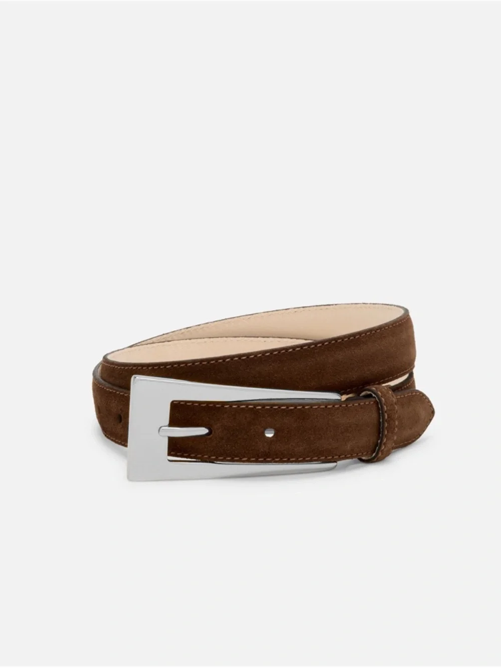 Aureum NWOT XXS No. 10 Belt Chocolate Brown Suede & Silver Buckle